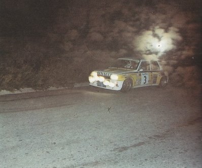 Genito Ortiz - Ramon Mi­nguez
19º Rally Catalunya 1983. Renault 5 Turbo (1-M-4001-T). Clasificado 2º.

Del 21 al 23 de Octubre, Catalunya, España.
Superficie: asfalto.

El Rally tenia un total de 356.90 km cronometrados, desconocemos en cuantos tramos especiales se dividian.

Tomaron la salida 97 equipos, finalizaron 54.@
Palabras clave: Genito_Ortiz;Renault;Turbo;Grupo_B;Catalunya;1983