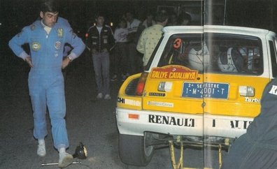 Genito Ortiz - Ramon Minguez
19º Rally Catalunya 1983. Renault 5 Turbo (1-M-4001-T). Clasificado 2º.

Del 21 al 23 de Octubre, Catalunya, España.
Superficie: asfalto.

El Rally tenia un total de 356.90 km cronometrados, desconocemos en cuantos tramos especiales se dividian.

Tomaron la salida 97 equipos, finalizaron 54.@
Palabras clave: Genito_Ortiz;Renault;Turbo;Grupo_B;Catalunya;1983;Asistencias