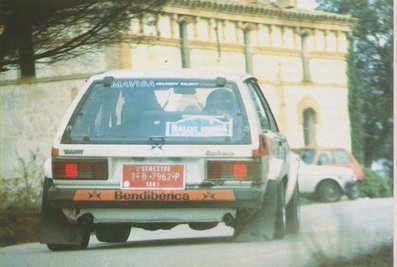 Joan Bayó - Johnny Molina 
17º Rallye Girona-Cales de Palafrugell 1983.
Talbot Sunbeam Lotus (1-B-7962-P).
Clasificado 2º.
Palabras clave: Talbot;Sunbeam;Lotus;Grupo_B;Girona;1983