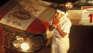 Asistencia del Equipo Audi Sport en el 31º Marlboro Safari Rally 1983
En el Audi Quattro A1 (IN-YC 19) de Michèle Mouton - Fabrizia Pons, clasificada 3ª.

Del 30 de Marzo al 4 de Abril, Nairobi, Kenya, África.
Superficie: tierra.

El Rally tenia un total de 5035 km en los que 1620.95 km se encontraban 26 controles horarios.

Tomaron la salida 78 equipos, finalizaron 22.@
Palabras clave: Michele_Mouton;Audi;Quattro;Grupo_B;Safari;1983;Womens;Mujeres;Asistencias