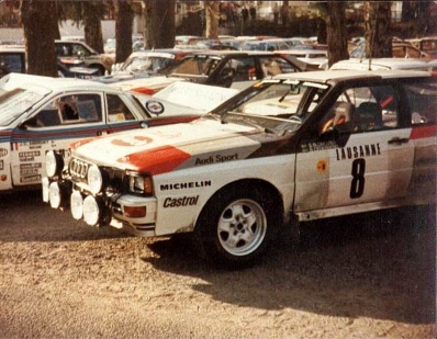 Stig Blomqvist - Bjorn Cederberg
51º Rallye Automobile de Monte-Carlo 1983. Audi Quattro A1 (IN-NV 84). Clasificado 3º.

Del 22 al 28 de Enero, Monte-Carlo.
Superficie: asfalto - nieve.

RMC clasificó a todos los equipos que terminaron el 