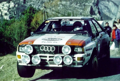 Stig Blomqvist - Bjorn Cederberg
51º Rallye Automobile de Monte-Carlo 1983. Audi Quattro A1 (IN-NV 84). Clasificado 3º.

Del 22 al 28 de Enero, Monte-Carlo.
Superficie: asfalto - nieve.

RMC clasificó a todos los equipos que terminaron el 
