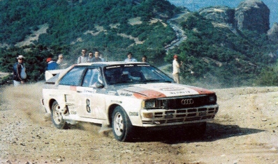 Stig Blomqvist - Björn Cederberg
30º Rothmans Acropolis Rally 1983. Audi Quattro A2 (IN-NN 17). Clasificado 3º.

Del 30 de Mayo al 2 de Junio, Atenas, Grecia.
Superficie: tierra.

El Rally tenia un total de 2264 km de los que 843.30 km divididos en 45 tramos eran especiales, (uno de ellos fue cancelado SS22 Tsouka de 6.57 km).

Tomaron la salida 120 equipos, finalizaron 36.

Foto en SS Meteora
@
Palabras clave: Stig_Blomqvist;Audi;Quattro;Grupo_B;Grecia;1983;Acropolis