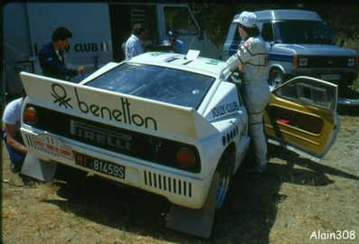 Adartico Vudafieri - Luigi Pirollo
27º Tour de Corse - Rallye de France 1983. Lancia Rally 037 (MI-81459S). Clasificado 3º.

Del 5 al 7 de Mayo, Ajaccio, Córcega, Francia.
Superficie: asfalto.

El Rally tenia un total de 1715.10 km de los que 1066.10 km divididos en 32 tramos eran especiales.

Tomaron la salida 178 equipos, finalizaron 57.@
Palabras clave: ;Lancia;Corcega;1983;Grupo_B;Corse
