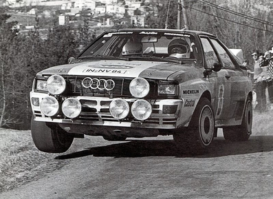 Stig Blomqvist - Bjorn Cederberg
51º Rallye Automobile de Monte-Carlo 1983. Audi Quattro A1 (IN-NV 84). Clasificado 3º.

Del 22 al 28 de Enero, Monte-Carlo.
Superficie: asfalto - nieve.

RMC clasificó a todos los equipos que terminaron el 