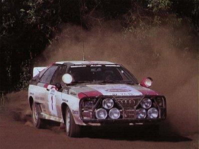 Michèle Mouton - Fabrizia Pons
31º Marlboro Safari Rally 1983. Audi Quattro A1 (IN-YC 19). Clasificada 3ª.

Del 30 de Marzo al 4 de Abril, Nairobi, Kenya, África.
Superficie: tierra.

El Rally tenia un total de 5035 km en los que 1620.95 km se encontraban 26 controles horarios.

Tomaron la salida 78 equipos, finalizaron 22.@
Palabras clave: Michele_Mouton;Fabrizia_Pons;Audi;Quattro;Grupo_B;Safari;1983;Womens;Mujeres