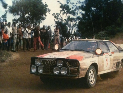 Michèle Mouton - Fabrizia Pons
31º Marlboro Safari Rally 1983. Audi Quattro A1 (IN-YC 19). Clasificada 3ª.

Del 30 de Marzo al 4 de Abril, Nairobi, Kenya, África.
Superficie: tierra.

El Rally tenia un total de 5035 km en los que 1620.95 km se encontraban 26 controles horarios.

Tomaron la salida 78 equipos, finalizaron 22.@
Palabras clave: Michele_Mouton;Audi;Quattro;Grupo_B;Safari;1983;Womens;Mujeres