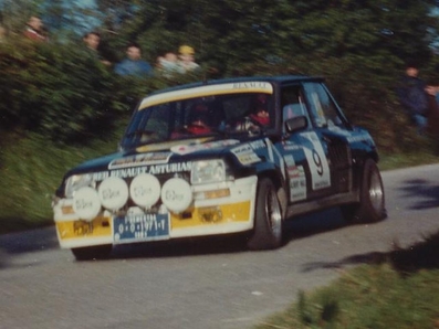 'Fombona' - Torrontegui
20º Rallye Internacional Príncipe de Asturias 1983. Renault 5 Turbo (0-0-1971-T). Clasificado 3º.

Del 17 al 18 de Septiembre, Oviedo, Asturias, España.
Superficie: asfalto.

El Rally constaba de 2 etapas y 278.20 km cronometrados divididos en 20 tramos especiales.

Tomaron la salida 61 equipos, finalizaron 22.@
Palabras clave: Renault;Turbo;Grupo_B;Asturias;1983;España;Spain