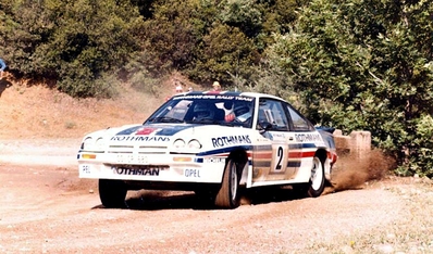 Ari Vatanen - Terry Harryman
30º Rothmans Acropolis Rally 1983. Opel Manta 400 (GG-CP 680). Clasificado 4º.

Del 30 de Mayo al 2 de Junio, Atenas, Grecia.
Superficie: tierra.

El Rally tenia un total de 2264 km de los que 843.30 km divididos en 45 tramos eran especiales, (uno de ellos fue cancelado SS22 Tsouka de 6.57 km).

Tomaron la salida 120 equipos, finalizaron 36.@
Palabras clave: ;Terry_Harryman;Opel;Manta;Grecia;grupo_B;1983;Acropolis