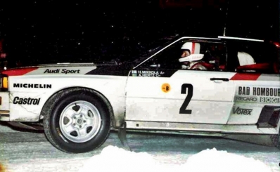 Hannu Mikkola - Arne Hertz
51º Rallye Automobile de Monte-Carlo 1983. Audi Quattro A1 (IN-NM 62). Clasificado 4º.

Del 22 al 28 de Enero, Monte-Carlo.
Superficie: asfalto - nieve.

RMC clasificó a todos los equipos que terminaron el 