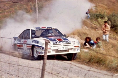 Henri Toivonen - Fred Gallagher
25º Rally Sanremo 1983. Opel Manta 400 (GG-CT 310). Clasificado 4º.

Del 2 al 7 de Octubre, Sanremo, Liguria, Imperia, Italia.
Superficie: Asfalto - Grava.

El Rally tenia un total de 2695.00 km de los que 775.89 km divididos en 58 tramos, eran especiales.

Tomaron la salida 97, finalizaron 36.@
Palabras clave: Henri_Toivonen;Opel;Manta;Grupo_B;Sanremo;1983