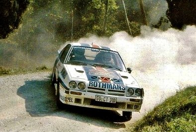 Henri Toivonen - Fred Gallagher
25º Rally Sanremo 1983. Opel Manta 400 (GG-CT 310). Clasificado 4º.

Del 2 al 7 de Octubre, Sanremo, Liguria, Imperia, Italia.
Superficie: Asfalto - Grava.

El Rally tenia un total de 2695.00 km de los que 775.89 km divididos en 58 tramos, eran especiales.

Tomaron la salida 97, finalizaron 36.@
Palabras clave: Henri_Toivonen;Opel;Manta;Grupo_B;Sanremo;1983