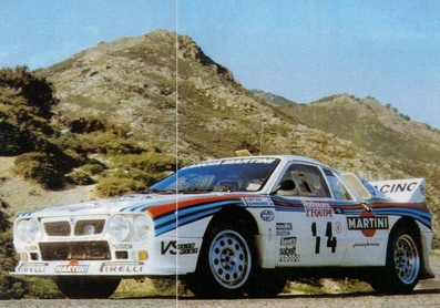 Attilio Bettega - Maurizio Perissinot
27º Tour de Corse - Rallye de France 1983. Lancia Rally 037 (TO Y09061). Clasificado 4º.

Del 5 al 7 de Mayo, Ajaccio, Córcega, Francia.
Superficie: asfalto.

El Rally tenia un total de 1715.10 km de los que 1066.10 km divididos en 32 tramos eran especiales.

Tomaron la salida 178 equipos, finalizaron 57.@
Palabras clave: ;Lancia;Corcega;Grupo_B;1983;Corse