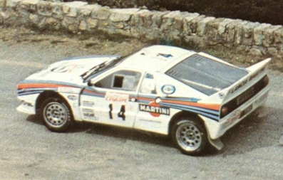 Attilio Bettega - Maurizio Perissinot
27º Tour de Corse - Rallye de France 1983. Lancia Rally 037 (TO Y09061). Clasificado 4º.

Del 5 al 7 de Mayo, Ajaccio, Córcega, Francia.
Superficie: asfalto.

El Rally tenia un total de 1715.10 km de los que 1066.10 km divididos en 32 tramos eran especiales.

Tomaron la salida 178 equipos, finalizaron 57.@

Palabras clave: ;Lancia;Rally;Corcega;Grupo_B;1983;Corse