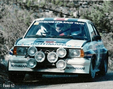 Ari Vatanen - Terry Harryman
51º Rallye Automobile de Monte-Carlo 1983. Opel Ascona 400 (GG-CK 188). Clasificado 5º.

Del 22 al 28 de Enero, Monte-Carlo.
Superficie: asfalto - nieve.

RMC clasificó a todos los equipos que terminaron el 