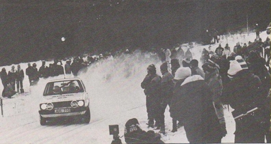 Karl-Erik (Kalle) Grundel - Rolf Melleroth
33º International Swedish Rally 1983. Volkswagen Golf GTi (JGN 710). Clasificado 5º.

Del 11 al 13 de Febrero, Karlstad, Suecia.
Superficie: nieve - hielo.

El Rally tenia un total de 1505.00 km de los que 476.10 km divididos en 25 tramos eran especiales (uno de ellas fue cancelada SS12 Radasjon de 6 Km).

Se inscribieron 137 equipos, tomaron la salida 137, finalizaron 67.@
Palabras clave: Kalle_Grundel;Golf;Volkswagen;GTi;Suecia;1983;Nieve