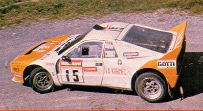 Jacques Fossa - Bernard Meullenot
42º Tour de France Automobile 1983. Lancia Rally 037 (SI 253722). Clasificado 5º.

Del 19 al 23 Septiembre, Paris, Nice, Francia.
Superficie: asfalto.

El Rally tenia un total de 2800.00 km de los que 630.00 km divididos en 3 etapas y 32 tramos eran especiales (uno de ellos fue cancelado SS27 Col du Noyer).

Tomaron la salida 84 equipos, finalizaron 37.@
Palabras clave: Lancia;Rally;Grupo_B;Tour_France_Automobile;1983