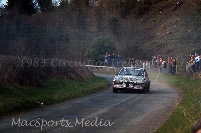 Ronnie McCartney -  Beatty Crawford
44º Rothmans Circuit of Ireland Rally 1983. Vauxhall Chevette 2300 HSR. Clasificado 5º.

Del 1 al 5 de Abril, Belfast, Irlanda del Norte.

El Rally tenia un total de 864.82 Km cronometrados divididos en 5 etapas y 54 tramos eran especiales (2 de ellos fueron cancelados SS34 Glen Ellen de 13.26 km y SS41 Ballybuck de 17.28km).

Tomaron la salida 105 equipos, finalizaron 34.@
Palabras clave: Vauxhall_Chevette;Circuit_Ireland;Irlanda;1983
