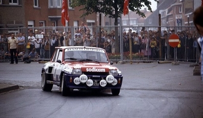Philippe Touren - Jean-Bernard Vieu
19º Ypres 24 Hours Rally 1983. Renault 5 Turbo Tour de Corse (21 QV 28). Clasificado 6º.

Del 24 al 26 de Junio, Ypres, Bélgica.
Superficie: asfalto.

El Rally tenía 512.00 km cronometrados divididos en dos etapas y 53 tramos especiales.

Tomaron la salida 176 equipos, finalizaron 77.@
Palabras clave: Renault;turbo;Grupo_B;Ypres;1983