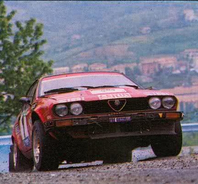 Federico Ormezzano - Claudio Berro
13º Rally 4 Regioni 1983. Alfa Romeo GTV6 (MI 39682S). Clasificado 7º.

Del 12 al 14 de Mayo, Salice Terme, Lombardia, Italia.
Superficie: asfalto.

El Rally constaba de dos etapas y 26 tramos cronometrados.

Tomaron la salida 79 eqyuipos, finalizaron 35.@
Palabras clave: Alfa;Romeo;Rally_4Regioni;1983