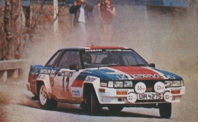 Terry Kaby - Rob Arthur
17º Rally de Portugal - Vinho do Porto 1983. Nissan 240RS (UIA 4275). Clasificado 8º.

Del 2 al 5 de Marzo, Estoril, Lisboa, Portugal.
Supeficie: asfalto - tierra.

El Rally tenia un total de 2325 km de los que 674.50 km divididos en 43 tramos eran especiales (3 de ellos fueron cancelados SS12 Figueira de Foz de 9 Km, SS13 Prestimo de 12,50 Km, SS14 Vouga de 10 Km).

Tomaron la salida 86 equipos, finalizaron 31.@
Palabras clave: Terry_Kaby;Nissan;Grupo_B;Portugal;1983