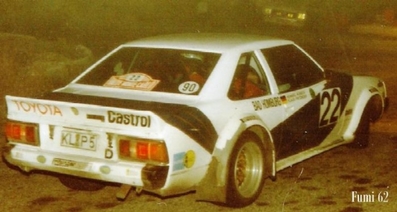 Klaus Fritzinger - Henning Wunsch
51º Rallye Automobile de Monte-Carlo 1983. Toyota Celica 2000 GT (KL-P 5). Clasificado 12º.

Del 22 al 28 de Enero, Monte-Carlo.
Superficie: asfalto - nieve.

RMC clasificó a todos los equipos que terminaron el 