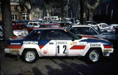 Timo Salonen - Seppo Harjanne
51º Rallye Automobile de Monte-Carlo 1983. Nissan 240RS (UIA 4276). Clasificado 14º.

Del 22 al 28 de Enero, Monte-Carlo.
Superficie: asfalto - nieve.

RMC clasificó a todos los equipos que terminaron el 