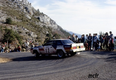 Timo Salonen - Seppo Harjanne
51º Rallye Automobile de Monte-Carlo 1983. Nissan 240RS (UIA 4276). Clasificado 14º.

Del 22 al 28 de Enero, Monte-Carlo.
Superficie: asfalto - nieve.

RMC clasificó a todos los equipos que terminaron el 