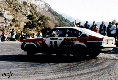 François Rousseau - Robert Wrege
51º Rallye Automobile de Monte-Carlo 1983. Opel Kadett GT/E (5622PP89). Clasificado 16º.

Del 22 al 28 de Enero, Monte-Carlo.
Superficie: asfalto - nieve.

RMC clasificó a todos los equipos que terminaron el 