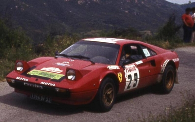 (Panic) - Felix Giallolacci
27º Tour de Corse - Rallye de France 1983. Ferrari 308 GTB (1964 QF 53). Clasificado 18º.

Del 5 al 7 de Mayo, Ajaccio, Córcega, Francia.
Superficie: asfalto.

El Rally tenia un total de 1715.10 km de los que 1066.10 km divididos en 32 tramos eran especiales.

Tomaron la salida 178 equipos, finalizaron 57.@
Palabras clave: Ferrari;Corse;Corcega;GTB;1983