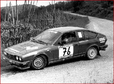 Ragazzoni - Conti
13º Rally 4 Regioni 1983. Alfa Romeo GTV6. Clasificado 21º.

Del 12 al 14 de Mayo, Salice Terme, Lombardia, Italia.
Superficie: asfalto.

El Rally constaba de dos etapas y 26 tramos cronometrados.

Tomaron la salida 79 eqyuipos, finalizaron 35.@
Palabras clave: Alfa;Romeo;Rally_4Regioni;1983