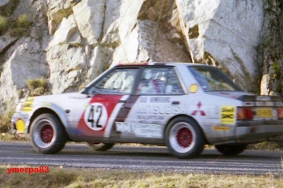 André Jetten - Hans Brinkman
51º Rallye de Monte-Carlo 1983. Mitsubishi Lancer 2000 Turbo. Clasificado 28º.

Del 22 al 28 de Enero, Monte-Carlo.
Superficie: asfalto - nieve.

RMC clasificó a todos los equipos que terminaron el 