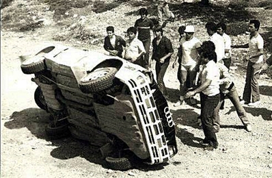 Michèle Mouton - Fabrizia Pons
30º Acrópolis Rally 1983. Audi Quattro A2 (IN-NN 86). Abandonó por accidente vuelco en SS1 Parnis de 42.17 km.

Del 30 de Mayo al 2 de Junio, Atenas, Grecia.
Superficie: tierra.

El Rally tenia un total de 2264 km de los que 843.30 km divididos en 45 tramos eran especiales, (uno de ellos fue cancelado SS22 Tsouka de 6.57 km).

Tomaron la salida 120 equipos, finalizaron 36.

© Costas Vasilogiannis
Foto 4 de 7.
@
Palabras clave: Michele_Mouton;Audi;Quattro;Grupo_B;Grecia;1983;Acropolis;Crash
