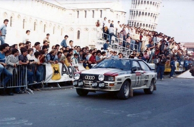 Stig Blomqvist - Bjorn Cederberg
25º Rallye Sanremo 1983. Audi Quattro A2 (IN-ND 1). Abandonó por accidente a 5 especiales de finalizar el Rallye, en SS53 Col d'Oggia 3 de 15.75 Km.

Del 2 al 7 de Octubre, Sanremo, Liguria, Imperia, Italia.
Superficie: Asfalto - tierra

El Rally tenia un total de 2695.00 km de los que 775.89 km divididos en 58 tramos, eran especiales.

Se inscribieron 97 equipos, tomaron la salida 97, finalizaron 36.@
Palabras clave: Stig_Blomqvist;Audi;Quattro;Grupo_B;Sanremo;1983