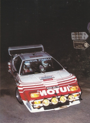 Bernard Béguin - Jean-Jacques Lenne
42º Tour de France Automobile 1983. BMW M1 (4102 QC 78). Abandonó por razones personales en SS24 Les Oches - Col de Menée 2 de 19.00 km.

Del 19 al 23 Septiembre, Paris, Nice, Francia.
Superficie: asfalto.

El Rally tenia un total de 2800.00 km de los que 630.00 km divididos en 3 etapas y 32 tramos eran especiales (uno de ellos fue cancelado SS27 Col du Noyer).

Tomaron la salida 84 equipos, finalizaron 37.@
Palabras clave: BMW;Grupo_B;Tour_France_Automobile;1983