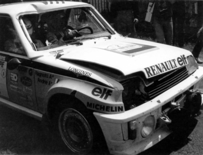 Jean Ragnotti - Jean-Marc Andrié
27º Tour de Corse - Rallye de France 1983. Renault 5 Turbo Tour de Corse (1465 XD 91) Abandonó al chocar con una vaca en SS15 Chiatra - Ponte Nuovo de 64.80 km.

Del 5 al 7 de Mayo, Ajaccio, Córcega, Francia.
Superficie: asfalto.

El Rally tenia un total de 1715.10 km de los que 1066.10 km divididos en 32 tramos eran especiales.

Tomaron la salida 178 equipos, finalizaron 57.@
Palabras clave: ;Renault;Turbo;Corcega;1983;Grupo_B;Corse