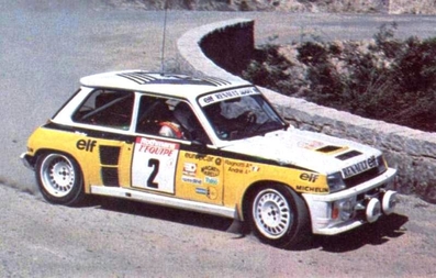 Jean Ragnotti - Jean-Marc Andrié
27º Tour de Corse - Rallye de France 1983. Renault 5 Turbo Tour de Corse (1465 XD 91) Abandonó al chocar con una vaca en SS15 Chiatra - Ponte Nuovo de 64.80 km.

Del 5 al 7 de Mayo, Ajaccio, Córcega, Francia.
Superficie: asfalto.

El Rally tenia un total de 1715.10 km de los que 1066.10 km divididos en 32 tramos eran especiales.

Tomaron la salida 178 equipos, finalizaron 57.@
Palabras clave: ;Renault;Turbo;Grupo_B;Corcega;1983;Corse