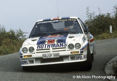 Ari Vatanen - Terry Harryman
25º Rally de San Remo 1983. Opel Manta 400 (GG-CP 680). Abandonó por accidente en SS51 Ronde de 46.55 km.

Del 2 al 7 de Octubre, Sanremo, Liguria, Imperia, Italia.
Superficie: Asfalto - tierra

El Rally tenia un total de 2695.00 km de los que 775.89 km divididos en 58 tramos, eran especiales.

Se inscribieron 97 equipos, tomaron la salida 97, finalizaron 36.

© McKlein Photography
@
Palabras clave: ;Terry_Harryman;Opel;Manta;Sanremo;grupo_B;1983