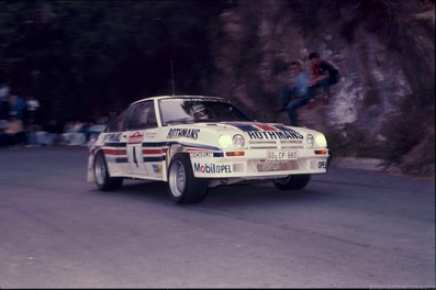 Ari Vatanen - Terry Harryman
25º Rally de San Remo 1983. Opel Manta 400 (GG-CP 680). Abandonó por accidente en SS51 Ronde de 46.55 km.

Del 2 al 7 de Octubre, Sanremo, Liguria, Imperia, Italia.
Superficie: Asfalto - tierra

El Rally tenia un total de 2695.00 km de los que 775.89 km divididos en 58 tramos, eran especiales.

Se inscribieron 97 equipos, tomaron la salida 97, finalizaron 36.

© Valerio Mascioni
@
Palabras clave: ;Opel;Manta;Grupo_B;Sanremo;1983