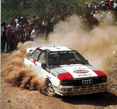 Hannu Mikkola - Arne Hertz
30º Acrópolis Rally 1983. Audi Quattro A2 (IN-NM 27). Abandonó por motor en SS37 Theoktisto de 19,68 Km.

Del 30 de Mayo al 2 de Junio, Atenas, Grecia.
Superficie: tierra.

El Rally tenia un total de 2264 km de los que 843.30 km divididos en 45 tramos eran especiales, (uno de ellos fue cancelado SS22 Tsouka de 6.57 km).

Tomaron la salida 120 equipos, finalizaron 36.@
Palabras clave: ;Audi;Quattro;Grupo_B;Acropolis;Grecia;1983
