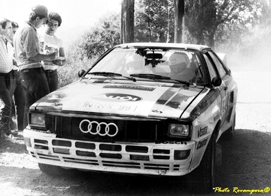 Hannu Mikkola - Arne Hertz
25º Rallye Sanremo 1983. Audi Quattro A2 (IN-NX 99). Abandonó por incendio del coche en SS28 Castel Giocondo de 22.58 km.

Del 2 al 7 de Octubre, Sanremo, Liguria, Imperia, Italia.
Superficie: Asfalto - tierra

El Rally tenia un total de 2695.00 km de los que 775.89 km divididos en 58 tramos, eran especiales.

Se inscribieron 97 equipos, tomaron la salida 97, finalizaron 36.@
Palabras clave: ;Audi;Quattro;Sanremo;1983;Grupo_B