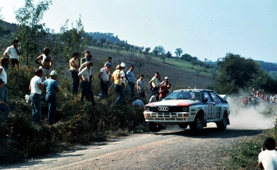 Hannu Mikkola - Arne Hertz
25º Rallye Sanremo 1983. Audi Quattro A2 (IN-NX 99). Abandonó por incendio del coche en SS28 Castel Giocondo de 22.58 km.

Del 2 al 7 de Octubre, Sanremo, Liguria, Imperia, Italia.
Superficie: Asfalto - tierra

El Rally tenia un total de 2695.00 km de los que 775.89 km divididos en 58 tramos, eran especiales.

Se inscribieron 97 equipos, tomaron la salida 97, finalizaron 36.@
Palabras clave: ;Audi;Quattro;Sanremo;1983;Grupo_B