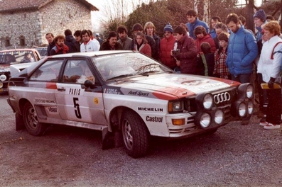 Michèle Mouton - Fabrizia Pons
51º Rallye Automobile de Monte-Carlo 1983. Audi Quattro A1 (IN-NM 82). Abandonó en SS11 Le Moulinon de 38.00 Km.

Del 22 al 28 de Enero, Monte-Carlo.
Superficie: asfalto - nieve.

RMC clasificó a todos los equipos que terminaron el 