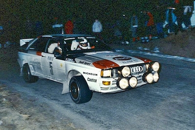 Michèle Mouton - Fabrizia Pons
51º Rallye Automobile de Monte-Carlo 1983. Audi Quattro A1 (IN-NM 82). Abandonó en SS11 Le Moulinon de 38.00 Km.

Del 22 al 28 de Enero, Monte-Carlo.
Superficie: asfalto - nieve.

RMC clasificó a todos los equipos que terminaron el 