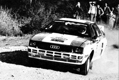 Michèle Mouton - Fabrizia Pons
13º Sanyo Rally de Nueva Zelanda 1983. Audi Quattro A2 (LB7802). Abandonó por motor en SS27 Opotiki Road de 39.42 Km.

Éste Rally disputado en su totalidad sobre superficie de grava habi­an 2 especiales con mas de 50 Km, SS11 y SS28, dos de mas de 60 Km, SS13 y SS14, otra de mas de 70 Km, SS30, y una mas, SS19 de 95.09 Km.

Del 25 al 28 de Junio, Auckland, Nueva Zelanda.
Superficie: tierra.

El Rally tenia un total de 2.622 km de los que 1071.09 km divididos en 33 tramos eran especiales.

Tomaron la salida 59 equipos, finalizaron 33.
@
Palabras clave: Michele_Mouton;Audi;Quattro;Nueva_Zelanda;1983;Grupo_B;Mujeres;Womens