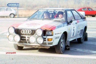 Michèle Mouton - Fabrizia Pons
51º Rallye Automobile de Monte-Carlo 1983. Audi Quattro A1 (IN-NM 82). Abandonó en SS11 Le Moulinon de 38.00 Km.

Del 22 al 28 de Enero, Monte-Carlo.
Superficie: asfalto - nieve.

RMC clasificó a todos los equipos que terminaron el 