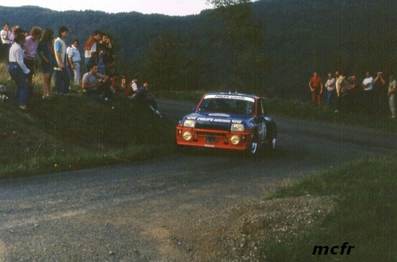 Bruno Saby - Françoise Sappey
42º Tour de France Automobile 1983. Renault 5 Turbo Tour de Corse (6711 WE 38). Abandonó por rotura de turbo en SS28 Font Belle de 21.50 km.

Del 19 al 23 Septiembre, Paris, Nice, Francia.
Superficie: asfalto.

El Rally tenia un total de 2800.00 km de los que 630.00 km divididos en 3 etapas y 32 tramos eran especiales (uno de ellos fue cancelado SS27 Col du Noyer).

Tomaron la salida 84 equipos, finalizaron 37.@
Palabras clave: Renault;Turbo;Grupo_B;Tour_France_Automobile;1983
