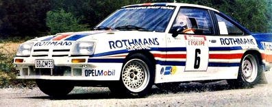 Guy Fréquelin - Jean-François Fauchille
27º Tour de Corse - Rallye de France 1983. Opel Manta 400 (GG-CM 538). Abandonó por motor en SS5 Sartene - Muratello de 47.00 Km.

Del 5 al 7 de Mayo, Ajaccio, Córcega, Francia.
Superficie: asfalto.

El Rally tenia un total de 1715.10 km de los que 1066.10 km divididos en 32 tramos eran especiales.

Tomaron la salida 178 equipos, finalizaron 57.@
Palabras clave: ;Opel;Manta;Grupo_B;Corcega;1983;Corse