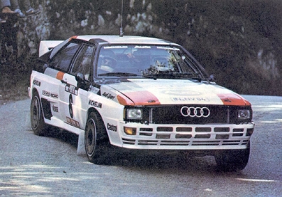 Stig Blomqvist - Björn Cederberg
17º Rally de Portugal - Vinho do Porto 1983. Audi Quattro A1 (IN-NV 84). Abandonó por exceso de penalización en SS34 Viseu 2 de 26.50 Km.

Del 2 al 5 de Marzo, Estoril, Lisboa, Portugal.
Supeficie: asfalto - tierra.

El Rally tenia un total de 2325 km de los que 674.50 km divididos en 43 tramos eran especiales (3 de ellos fueron cancelados SS12 Figueira de Foz de 9 Km, SS13 Prestimo de 12,50 Km, SS14 Vouga de 10 Km).

Tomaron la salida 86 equipos, finalizaron 31.@
Palabras clave: Stig_Blomqvist;Audi;Quattro;Grupo_B;Portugal;1983