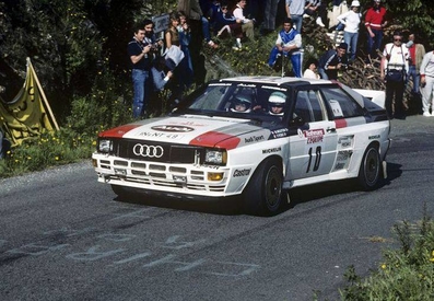 Michèle Mouton - Fabrizia Pons
27º Tour de Corse - Rallye de France 1983. Audi Quattro A2 (IN-NT 49). Abandon por fuego en SS27 Zigliara - Arguista 2 de 28.60 Km.

Del 5 al 7 de Mayo, Ajaccio, Córcega, Francia.
Superficie: asfalto.

El Rally tenia un total de 1715.10 km de los que 1066.10 km divididos en 32 tramos eran especiales.

Tomaron la salida 178 equipos, finalizaron 57.@
Palabras clave: Michele_Mouton;Corcega;Audi;Quattro;Grupo_B;1983;Corse;Corcega